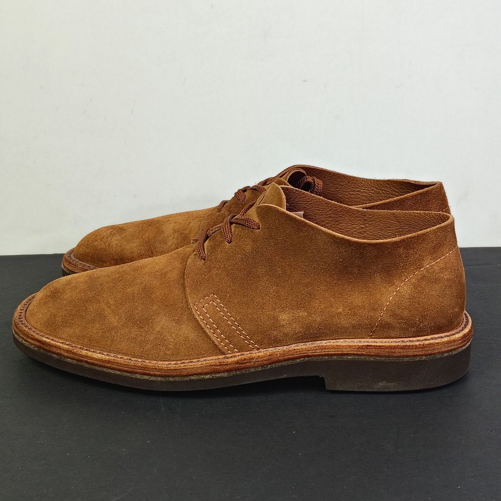Schnee's Bozeman Mens Size 10 EU43 Suede Derby Shoes Brown Leather Vibram Italy - Picture 4 of 15